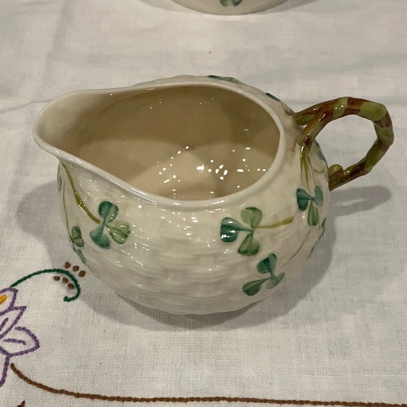 Belleek  Floral Cream Ceramic Tea Set - Picture 12 of 16